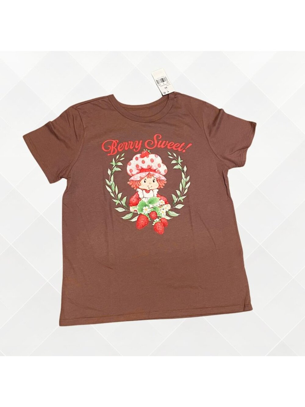 Strawberry Shortcake Graphic Tee • XS • NWT • Nutmeg/Mauve